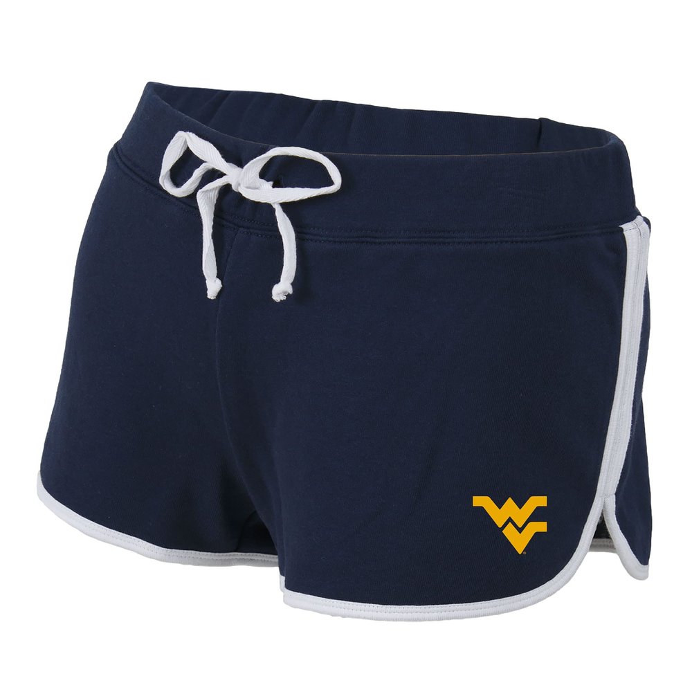 boxercraft Women's West Virginia University Mountaineers Relay Short, Navy/White, L