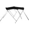 STOPBYUS 7.6 oz Black 3 Bow Round Tube Boat Bimini TOP Sunshade Compatible for AB INFLATABLES MACC 19 W/O T-TOP 2009-2010 view 1