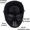 Ghost Mask,Mask Skeleton with Metal Mesh Eye Protection Rave Entire Latex Helmet, Halloween Masquerade (Silver Gray) view 3