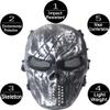 Ghost Mask,Mask Skeleton with Metal Mesh Eye Protection Rave Entire Latex Helmet, Halloween Masquerade (Silver Gray) view 4