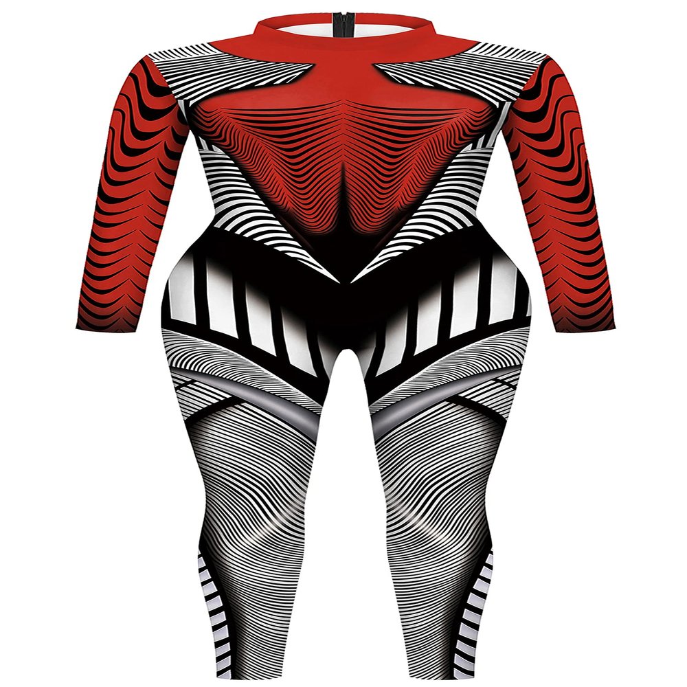Panegy Women 3D Skeleton Halloween Costume Jumpsuit Full Bodysuit Cosplay Scary Theme Party Jumpsuit for Women Halloween Unitard for Pole Dance