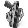 1911 Leather OWB Holster for Colt/Kimber/Springfield/S&W/RIA/Ruger/Taurus 1911, Fits Most 5'' No Rail Models, Thumb Break Retention, Right Handed, Full Grain Leather, 3-Slot Belt Holster view 1