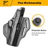 1911 Leather OWB Holster for Colt/Kimber/Springfield/S&W/RIA/Ruger/Taurus 1911, Fits Most 5'' No Rail Models, Thumb Break Retention, Right Handed, Full Grain Leather, 3-Slot Belt Holster view 4