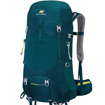 N NEVO RHINO Internal Frame Hiking Backpack 50/60/65/70/80L, Mountain Climbing Camping Backpack Daypack Waterproof Rain Cover