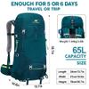 N NEVO RHINO Internal Frame Hiking Backpack 50/60/65/70/80L, Mountain Climbing Camping Backpack Daypack Waterproof Rain Cover view 3