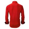 Alex Vando Mens Rayon Dress Shirts Wrinkle Free Regular Fit Stretch Button Down Shirt,Red,M view 3