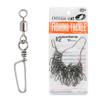 60/90/120/150 Pcs American Swivel with Coast Lock Snap Fishing Snaps Kit Hooked Cross Snaps Stainless Steel Sea Fishing Tackle Hook Lure Connector Fishing Swivel Size 1#2#4#6#8# (#1, 150 pcs) view 1