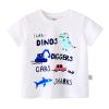 Toddler Kids Girls Boys Shark Cartoon 3D Prints Loose Tops Soft Short Sleeve T Shirt Boys Sweaters (White, 9-10 Years) view 1