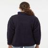 J. America Ladies' Epic Sherpa 1/4 Zip S BLK/Char BUFLO view 4