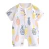 Summer Outfit Newborn Infant Baby Girls Boys Cotton Linen Button Cartoon Dinosaur Boy Clothes 0-24 (Orange, 0-3 Months) view 1