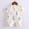Summer Outfit Newborn Infant Baby Girls Boys Cotton Linen Button Cartoon Dinosaur Boy Clothes 0-24 (Orange, 0-3 Months) view 2