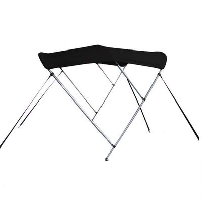 STOPBYUS 7.6 oz Black 3 Bow Round Tube Boat Bimini TOP Sunshade Compatible for SEA RAY SEV 5.0M 1984-1987