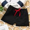 Alvivi Toddler Baby Girls Boys Cotton Linen Shorts Elastic Waistband Solid Color Booty Shorts Black A 6-7 Years view 2
