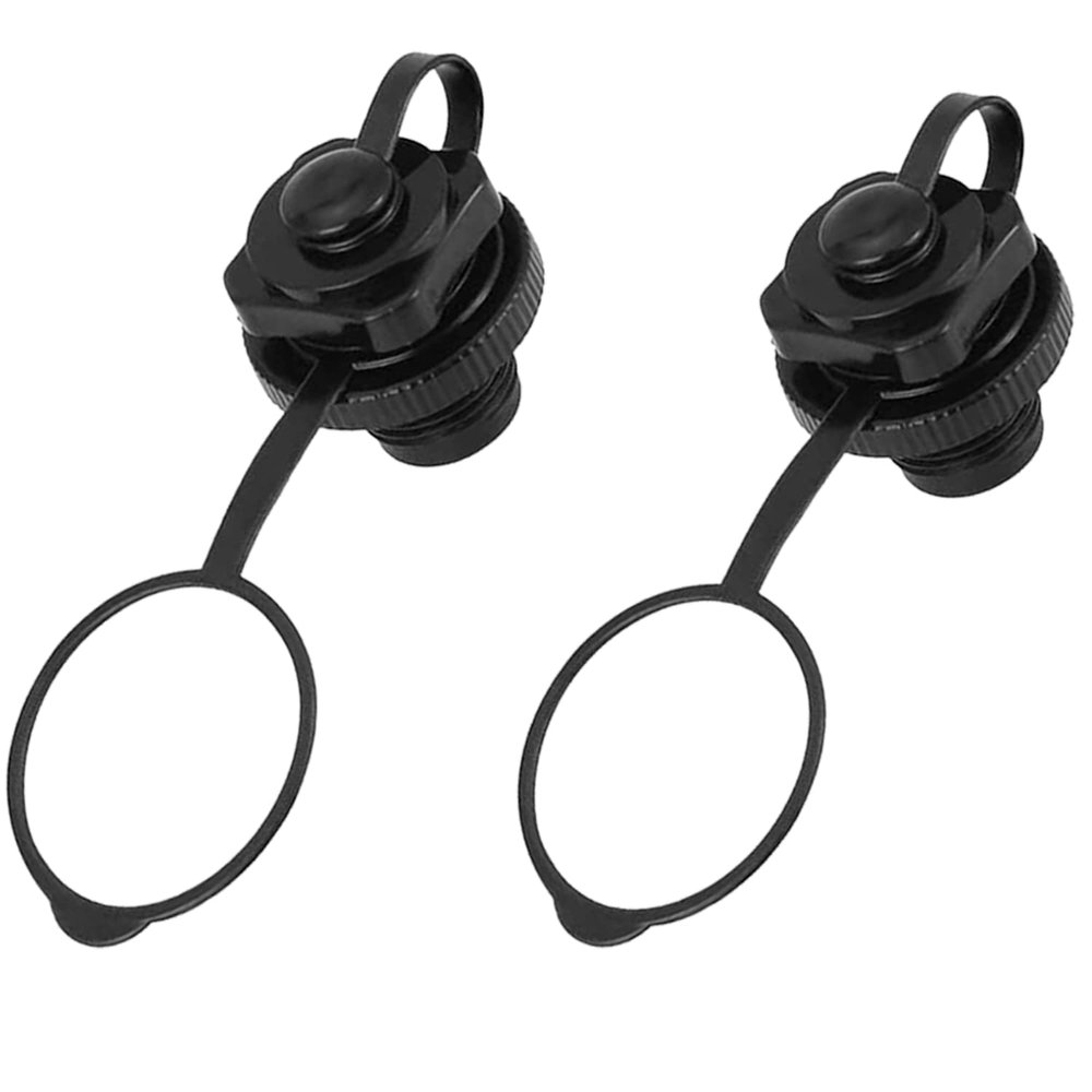 Inflatable Boat Air Valve, Qidoe Inflatable Boat Replacement Caps Boat Spiral Air Plugs 0ne-Way Inflation Replacement Screw Boston Valve for Rubber Dinghy Raft Kayak Pool Boat Airbeds-2PCS