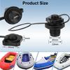Inflatable Boat Air Valve, Qidoe Inflatable Boat Replacement Caps Boat Spiral Air Plugs 0ne-Way Inflation Replacement Screw Boston Valve for Rubber Dinghy Raft Kayak Pool Boat Airbeds-2PCS view 2