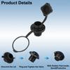 Inflatable Boat Air Valve, Qidoe Inflatable Boat Replacement Caps Boat Spiral Air Plugs 0ne-Way Inflation Replacement Screw Boston Valve for Rubber Dinghy Raft Kayak Pool Boat Airbeds-2PCS view 3