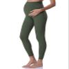 POSHDIVAH Maternity Leggings for Women Pregnancy Pants Army Green Medium view 1