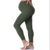 POSHDIVAH Maternity Leggings for Women Pregnancy Pants Army Green Medium view 2