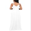 SheKiss Womens Plus Size Summer Floral Maxi Boho Dress Sleeveless Beach Colorful Sundress with Pockets White view 2