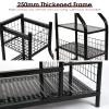 HITIK Golf Bag Storage Rack for Garage, Thickened 250mm Steel Frame | Fits 2 Golf Bags, Golfing Equipment Accessories | Black view 3