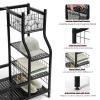 HITIK Golf Bag Storage Rack for Garage, Thickened 250mm Steel Frame | Fits 2 Golf Bags, Golfing Equipment Accessories | Black view 4