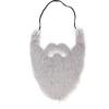 FILFEEL Halloween Party Fake Beard, Costume Facial False Beard Male Fake Whisker for Party Supplies Grey view 1