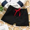ACSUSS Baby Boy Girl Basketball Jersey Shorts Elastic Waistband Bottoms Drawstring Jogger Pants Black A 12-18 Months view 2