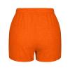 Womens 5" Terry Shorts Loose Comfy Yoga Sweat Cotton Shorts Athletic Fit High Waist Pockets Running Lounge Short Pant Orange view 3