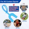 TOODOO 6 Pcs Strapped Mouth Guard Sports Mouthguard with Strap No Boil Football Boxing Mouthpiece Adult Youth Braces Soft Mouthguard for Lacrosse Basketball Hockey Wrestling(Simple Colors,Adults) view 2