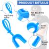 TOODOO 6 Pcs Strapped Mouth Guard Sports Mouthguard with Strap No Boil Football Boxing Mouthpiece Adult Youth Braces Soft Mouthguard for Lacrosse Basketball Hockey Wrestling(Simple Colors,Adults) view 4