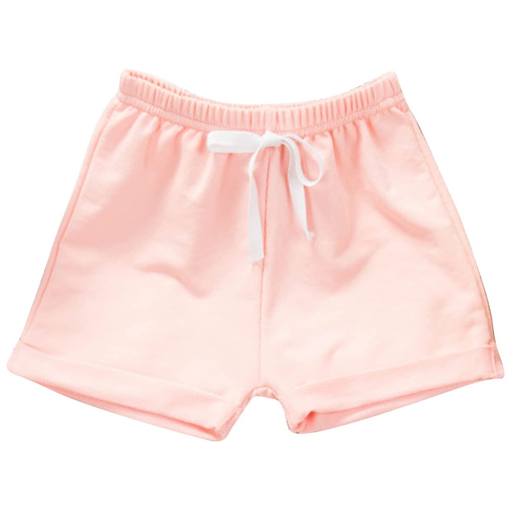 ACSUSS Baby Boy Girl Basketball Jersey Shorts Elastic Waistband Bottoms Drawstring Jogger Pants Pink A 5-6 Years