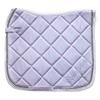 Equestroom Suede Frosted Lilac English Saddle Pad with Silver Piping | Jump Shape Saddle Pad | Dressage Shape Saddle Pad | Matte Lilac Saddle Pad for Horseback Riding Dressage Full view 1