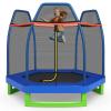 Giantex 7FT 84 Kids Trampoline for Toddlers with Enclosure Net, ASTM Approval & Widened Base for Indoor Outdoor view 1