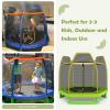 Giantex 7FT Trampoline for Kids, 84" Toddler Kids Trampoline Indoor Outdoor with Enclosure Net, Widened Base, ASTM Approval view 3