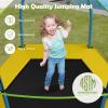 Giantex 7FT Square Trampoline for Kids with Enclosure Net, 84'' Kids Trampoline for Toddlers, ASTM Approved, Blue/Yellow view 4