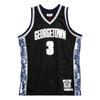 Allen Iverson Georgetown Hoyas 1995-96 College Vault Swingman Black Alternate Jersey (US, Alpha, Medium, Regular, Regular, Black) view 1