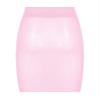 Daenrui Woman's Bodycon Short Skirt Mesh Sheer Lace Trim Mini Pencil Wrap Skirt Tube Dress Clubwear Pink One Size view 4