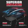 VICTGOAL Bike Helmet with USB Rechargeable Rear Light Detachable Magnetic Goggles Removable Sun Visor Mountain & Road Bicycle Helmets for Men Women Adult Cycling Helmets (XL: 59-63 cm, Navy Blue) view 3