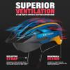 VICTGOAL Bike Helmet with USB Rechargeable Rear Light Detachable Magnetic Goggles Removable Sun Visor Mountain & Road Bicycle Helmets for Men Women Adult Cycling Helmets (M: 54-58 cm, Blue) view 3