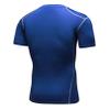 dPois Mens UV Rash Vest UPF50+ Sun Protection Rash Guard Sun Shirts Swimming Tops Active Athletic T-Shirts Blue 3X-Large view 2