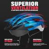 VICTGOAL Bike Helmet with USB Rechargeable Rear Light Detachable Magnetic Goggles Removable Sun Visor Mountain & Road Bicycle Helmets for Men Women Adult Cycling Helmets (XL: 59-63 cm, Metal Blue) view 3