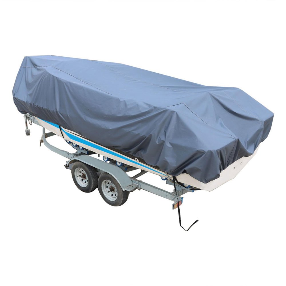 20-22FT 210D Gray Boat Cover Trailerable with Storage Bag