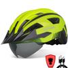 VICTGOAL Bike Helmet with USB Rechargeable Rear Light Detachable Magnetic Goggles Removable Sun Visor Mountain & Road Bicycle Helmets for Men Women Adult Cycling Helmets (XL: 59-63 cm, Yellow) view 1