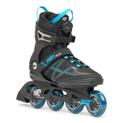 K2 F.I.T. 80 BOA Black/Blue Mens Inline Skates - Black/Blue / 11.5