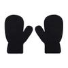 UTTPLL Toddler Magic Stretch Gloves Mittens Multicolor Soft Knitted Gloves Warm Kids Knit Thick Cold Mittens for Boys and Girls Black One Size view 2