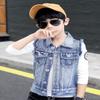 NABER Kids Boys' Fashion Sleeveless Outerwear Denim Jacket Vest Age 4-14 Years(Blue2,7-8 Years) view 2