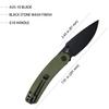 KUBEY Momentum KU344G Everyday Carry Pocket Knife, 3.43-Inch Drop Point Blade G10 Handles with Dual Thumb Studs and Reversible Clip for Outdoor Hunting Camping view 2