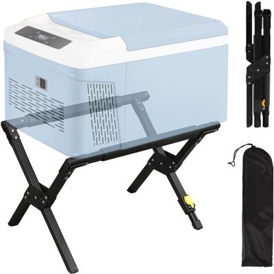 LIWSHWZ Folding Cooler Stand with Carry Bag,Cooler Holder Leg Adjustable,Portable Box Stand,Anti-Slip for Camping Hiking BBQ Cooking Fishing Picnic Outdoor,Light Weight Ice Box Holder(Without Cooler)