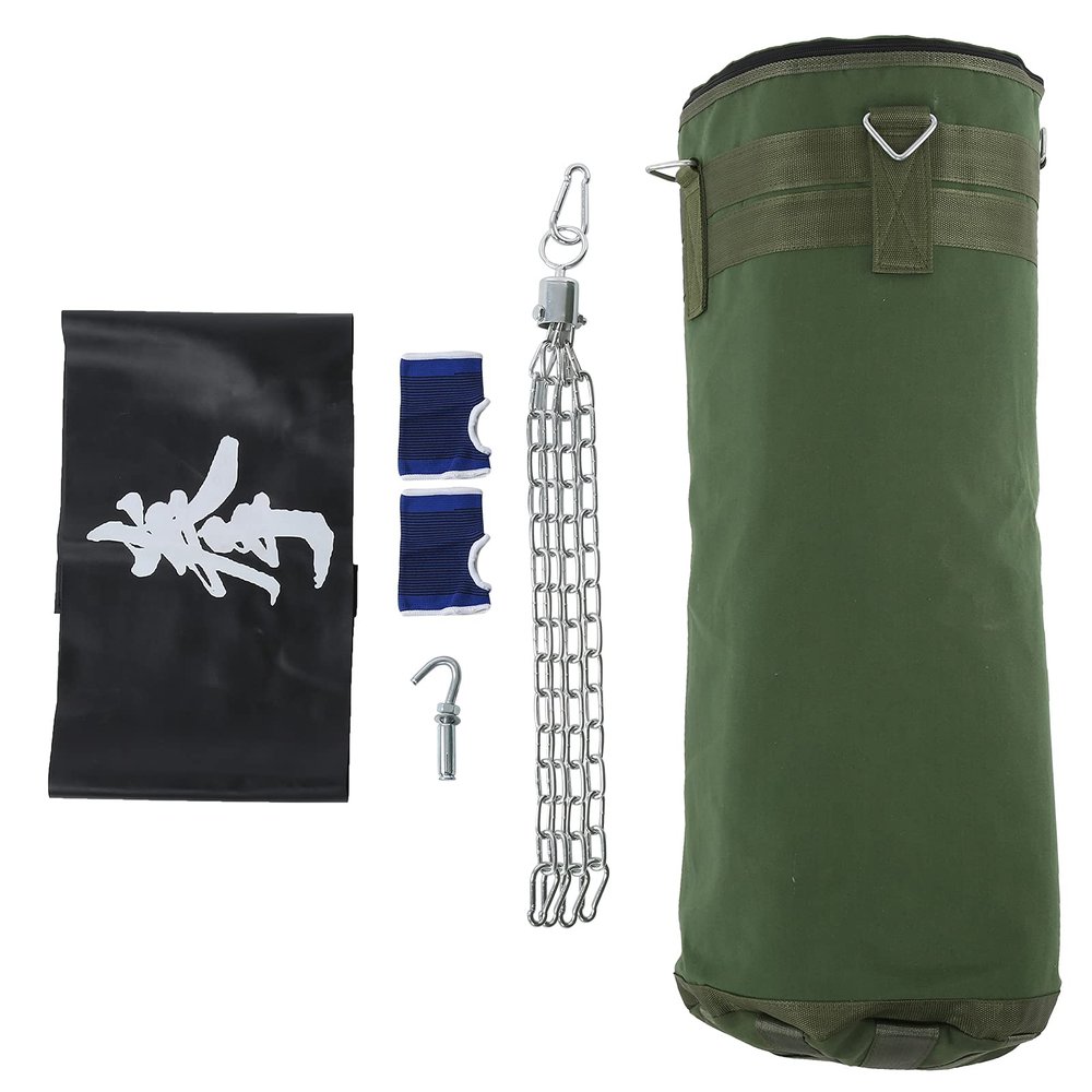 Pilipane 80cm Oxford Canvas Sandbag HangingBoxing Special Fitness Training Tool Green for Babies Boy Gifts Christmas Boys Toys, Kids Boxing Set, Kids Boxing Set, 80cm Oxford Canvas Sandbag Hangin