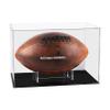 Clear Football Display Case,Memorabilia Display Box Cases for Football or Memorial Sports Gloves,with Steel Brackets Hanger & Removable Interior Football Display Stand(11.8x7.9x7.9 inch; 30x20x20 cm) view 1